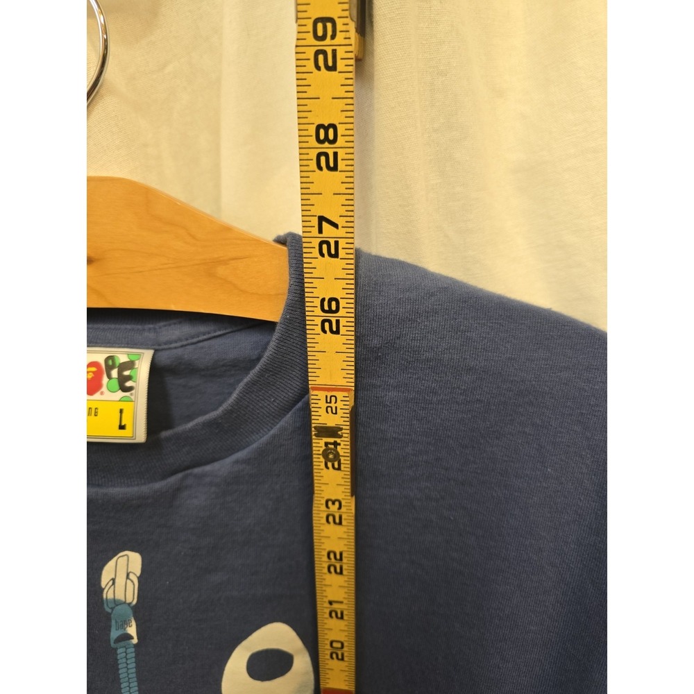 BAPE Ape Shark Mouth Tee Blue Hypebeast Skatewear Y2K L Graphic Japanese Urban - Picture 6 of 10